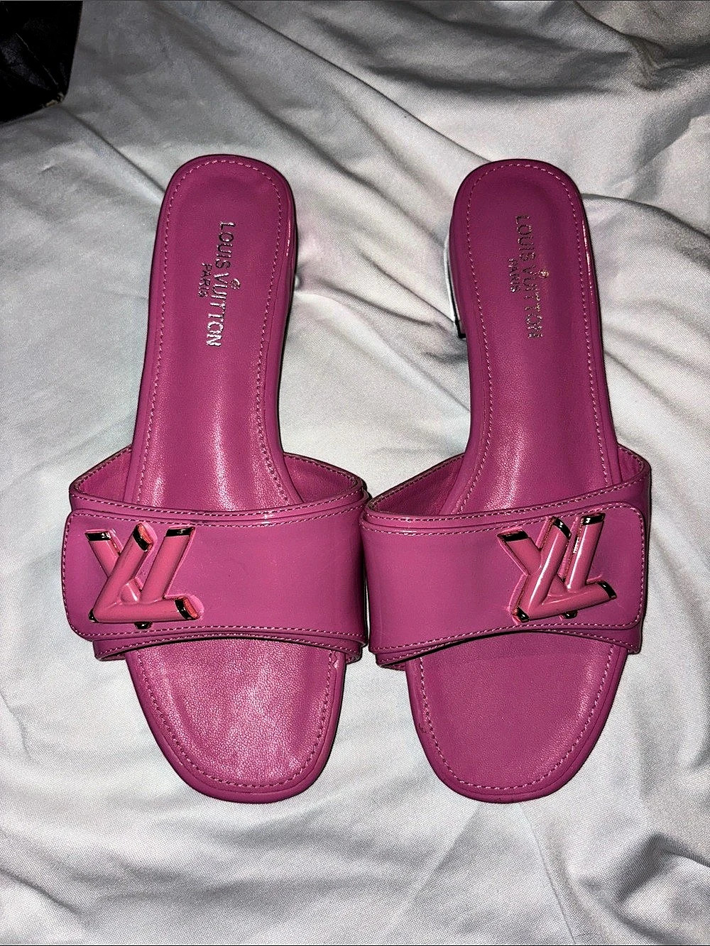 Inspired by Logo Slide Sandals Pink EU 38 - Picture 2 of 10
